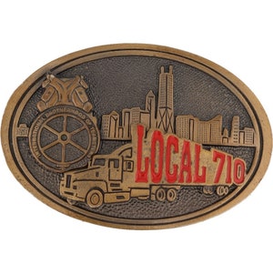716 International Brotherhood Teamster Union Truck Driver Vintage Belt Buckle Warehousemen Coalition Chauffeur Intl I.B. T.C.W. H