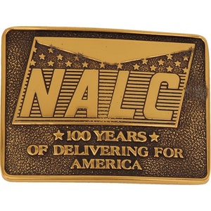 Nuevo latón Nalc Asociación Nacional Cartero USPS Nos Hebilla de cinturón vintage Servicio Postal de la Unión Trabajador de correo Cartero Hombre Oficina de correos