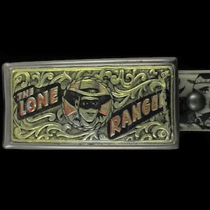 1950s The Lone Ranger Original Comic Strip Western Antique Complete Rare Hi Ho Silver Tonto Collectible Memorabilia Vintage Belt Buckle
