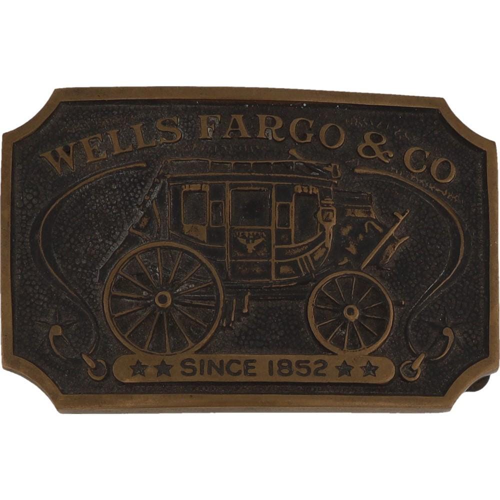 真鍮製ウェルズ・ファーゴ銀行ロゴ 銀行員 銀行窓口係 1970年代 ヴィンテージ ベルトバックル 銀行員サービス 歴史的ブランド 交通機関 -  Etsy 日本