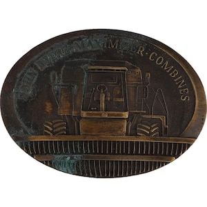 John Deere Maximizer Combines Tractor Farming Machinery 90s Vintage Belt Buckle Machinery Industrial Ag Agriculture Agricultural