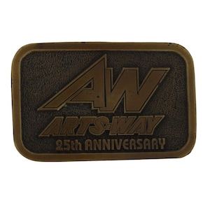 Arts Way 25th Farm Equipment Farmer Heavy Machinery 1980s Vintage Belt Buckle Buckle Agricultural Tractor Implement