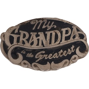 Grandpa Grampa Pop Pappy Pa Grand Father Dad Daddy Best Vintage Belt Buckle Gramps Greatest