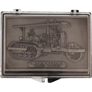 Caterpillar Tractor Crawler Equipment Operator Farm 70s Nos Vintage Belt Buckle Farmer Farming Heavy Machinery