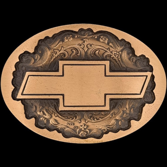 Bronze Chevrolet Chevy Ss Sport Truck Car Logo Western 80s Nos Vintage Belt Buckle Muscle Classic Owner Gift Pickup Bowtie Chevelle Corvette