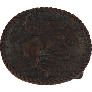 Brass Bucking Bronc Bronco Wyoming Horse Rodeo Cowboy Western Belt Buckle Vintage Bareback Champ Champion Western Pro Professional