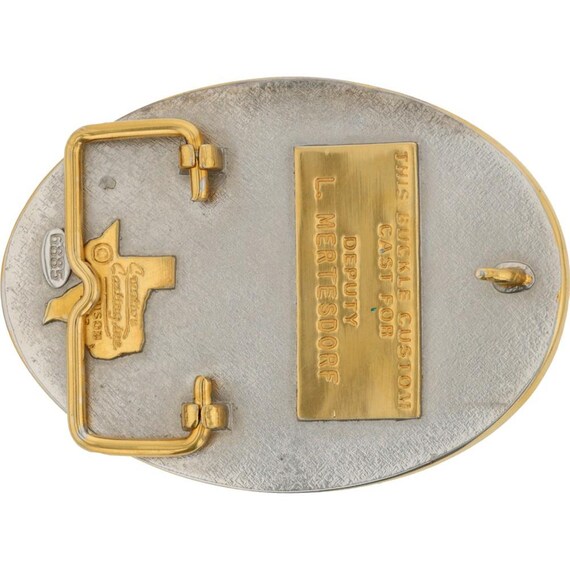 Vintage Creative Casting Arizona Patrol Belt Buckle Silver Gold Western il_fullxfull.7225662018_7m23.jpg main image 2