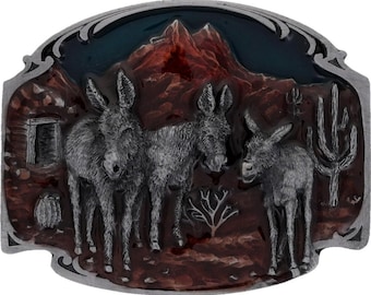 Nowy osła pustyni muł górnictwo południowo-zachodni osioł scena zachodnia stara klamra do paska ranczo poszukiwawcze kowbojski tyłek kolekcjoner z pogranicza południowo-zachodni