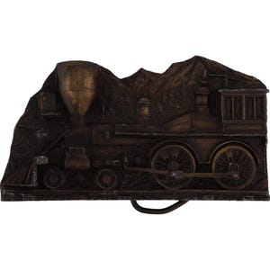 Baldwin 4-4-0 Steam Locomotive Freight Passenger 1970s Vintage Belt Buckle Railroad Ry Engine Lover Rail Travel Line Sign Depot Railroadiana