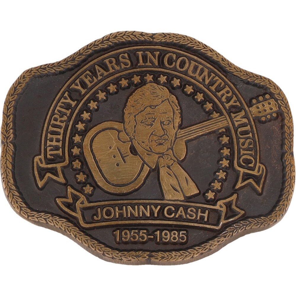 Bronze Johnny Cash Country Music Memorabilia Band Western Vintage Belt Buckle Tour Record Promo Fan Club Man in Black Etsy