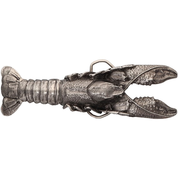 New Xl Lobster Shellfish Crayfish Crawdad Claw Hippie Nos Vintage Belt  Buckle Seafood Animal Fish Water Red Pincher Wildlife Wave Ocean -  UK