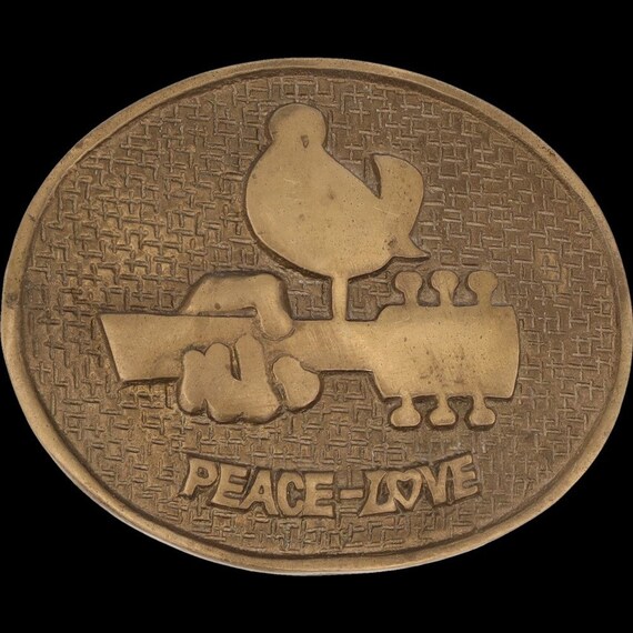 Brass Woodstock Wallkill Poster Peace Love Hippie… - image 3