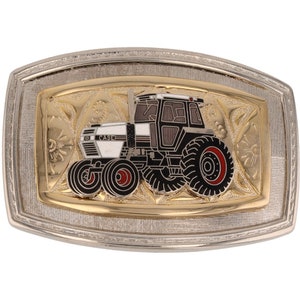 Attrezzi agricoli per trattori Case, agricoltore, agricoltura, agricoltura, fibbia per cintura vintage, aratura, semina, attrezzo, mietitrice internazionale Ji Ih