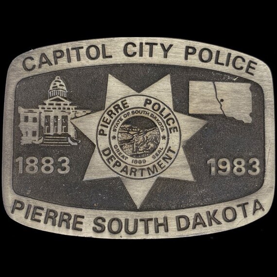 Pierre Police Department South Dakota 1980s Vintage B… Gem