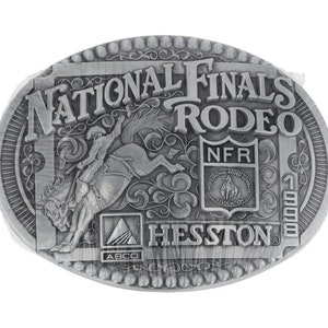 98 National Finals Rodeo Nfr Fred Fellows Hesston 1990s Nos Vintage Belt Buckle Pbr Trophy Professional Bucking Horse Bronco Bronc Western