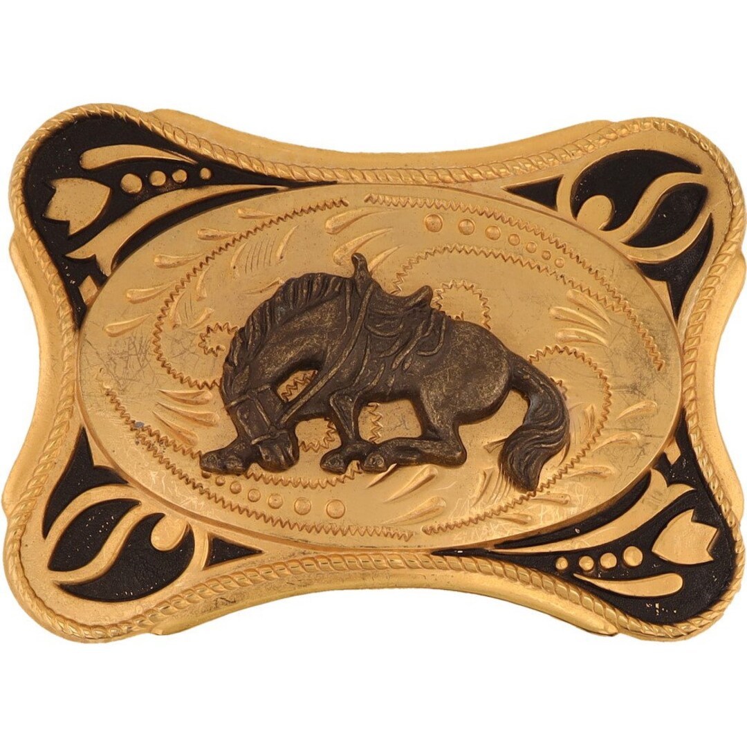 Bucking Bronc Bronco Horse Rider Rodeo Cowboy Western 1980s Vintage ...