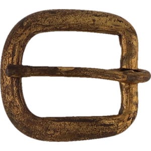 Sm Brass Tone Western Americana Cowboy Traditional Prong Vintage Belt Buckle