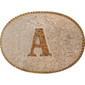 Nueva hebilla de cinturón vintage plateada con la letra P y el nombre inicial Alex, Alec, Al Albert, NOS, Alfred, Alfonso, Amelia, Ava, Alexander, Avery, Adam, Alice, Aaron, Alden