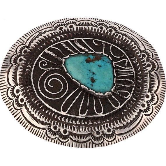 Highly Detailed Elk Vintage Native American Navajo Sterling Silver Buckle Highly Detailed Elk Vintage Native American Navajo Sterling Silver Buckle