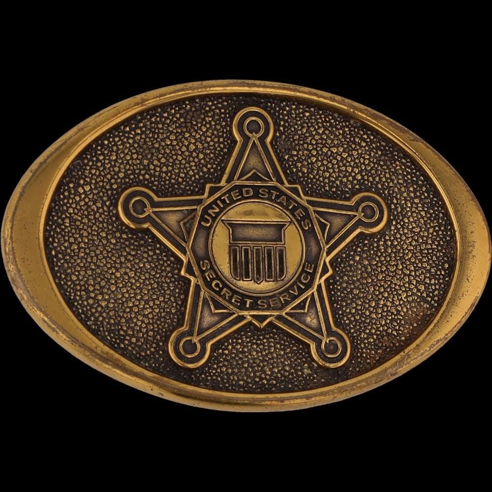 Vintage United States Secret Service Brass Belt Buckle il_300x300.6102160937_1uov.jpg main image 4