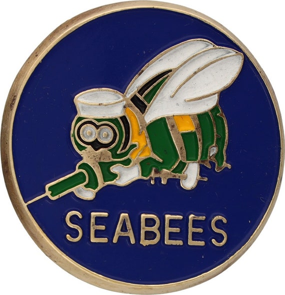 Brass Wwii Navy Seabee Usn Military Veteran Gift S