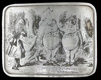 Alice in Wonderland Belt Buckle: 1974 Bergamot Brass Works  display picture 2