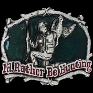 Bird Pheasant Duck Quail Turkey Geese Hunter Hunting NOS Vintage Belt Buckle Mallard Hunt Cowboy Western Animal Woodland Wildlife Pointer