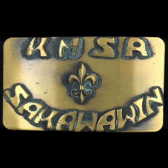 Kmsa Oa Order of the Arrow Kittatinny Mt Sakawawin Boy Scouts America Bsa Scouting Collectible NOS Vintage Belt Buckle