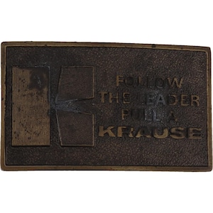 Krause Plow Hutchinson Kansas Farm Farmer Farming Implement 70s Vtg Belt Buckle Vtg Agriculture Equipment