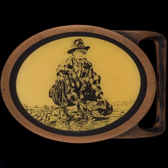 Brass Tech Ether Guild Gold Mining Miner Pan Rush 1980s  display picture 3