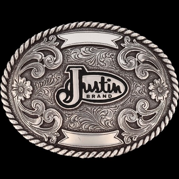 New Justin Brand Cowboy Cowgirl Western Ornate Fl… - image 3