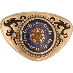 Legionnaires American Legion Us United States Veteran 1970s Nos Vintage Belt Buckle Military War Western Vet