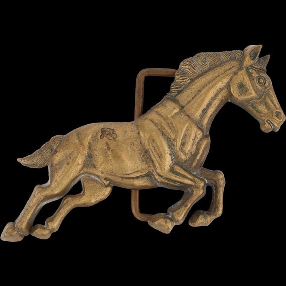 New Brass Horseback Horse Rider Riding Rodeo Cowg… - image 3