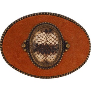 New Snake Skin Rattlesnake Python Western Cowboy Biker Nos Vintage Belt Buckle Handmade Snakes Reptile Taxidermy Rattler