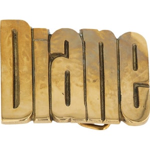 New Brass Diane Diana Dianna Diantha Name Tag 1970s Nos Vintage Belt Buckle Throwback Hippy Retro Bubble Letter Bar Hello My Is