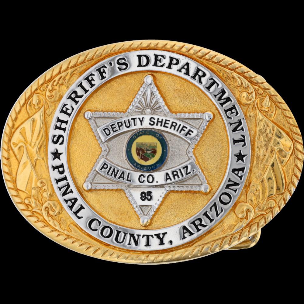 Vintage Creative Casting Arizona Patrol Belt Buckle Silver Gold Western il_fullxfull.7225662018_7m23.jpg main image 4