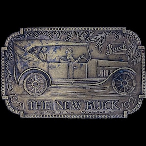 New Buick 1921 Motor Car Company Gm General Motors Collectible Memorabilia Gift 1970s Mens Vintage Belt Buckle