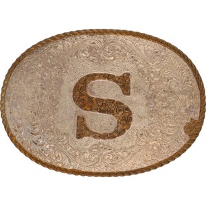Hebilla de cinturón vintage nueva de plata con la letra P y el nombre inicial de Sam Scott, Steve Shawn, NOS, Seth, Samuel Sawyer, Steven Spencer, Stephen Sean Sterling y Shane