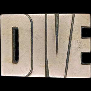 Brass Scuba Dive Lover Diving Diver Frogman Deep Sea 1970s Vintage Belt Buckle Master Us Navy Military Snorkel Snorkeling Reef Cave Ocean
