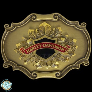 Harley Davidson Motorcycle Oak Leaf Biker Hippie 1970s NOS Vintage Belt Buckle Anniversary Milwaukee Wisconsin Bike Motorcycles Rider Owner