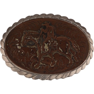 Bucking Bronc Bronco Rider Wyoming Horse Rodeo Cowboy Western Vtg Belt Buckle Vintage Bareback Champ Champion Western Pro State Logo Seal