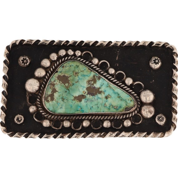 Xl Antique Sterling Silver Turquoise Native American Navajo  display picture 3