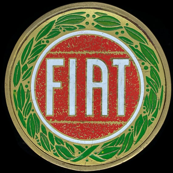 FIAT Motor Company Italien Italienisches Auto Logo Emblem Abzeichen Massiv  Messing Sammler Erinnerungsstücke 1970er Jahre Vintage Gürtelschnalle -  .de