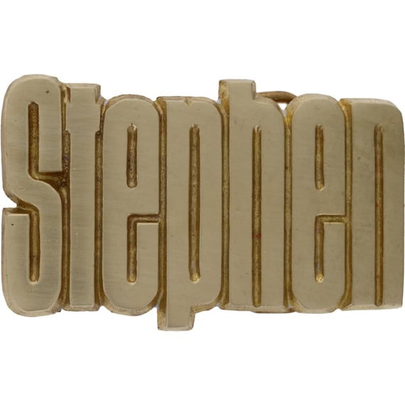 Brass Steven Steve Stevie Stephen Name Tag Vintag… - image 1