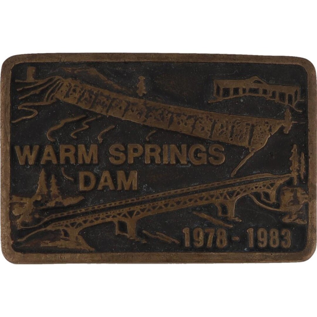Brass Warm Springs Dam Lake Sonoma California 1980s Vintage Belt Buckle ...