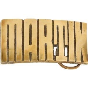 Etiqueta de nombre de latón nuevo Martin Marty Mart Martie, hebilla de cinturón vintage de los años 70, estilo hippie, estilo retro, con letras de burbuja, estilo hippie, Hola mi Is