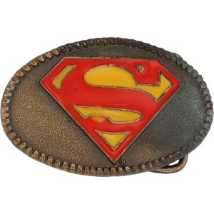 Superman Hero Super Superhero S Crest Dc Tv Movie Comic Book 1970s Vintage Belt Buckle Fan Promo Tv Clark Kent Geek Memorbilia