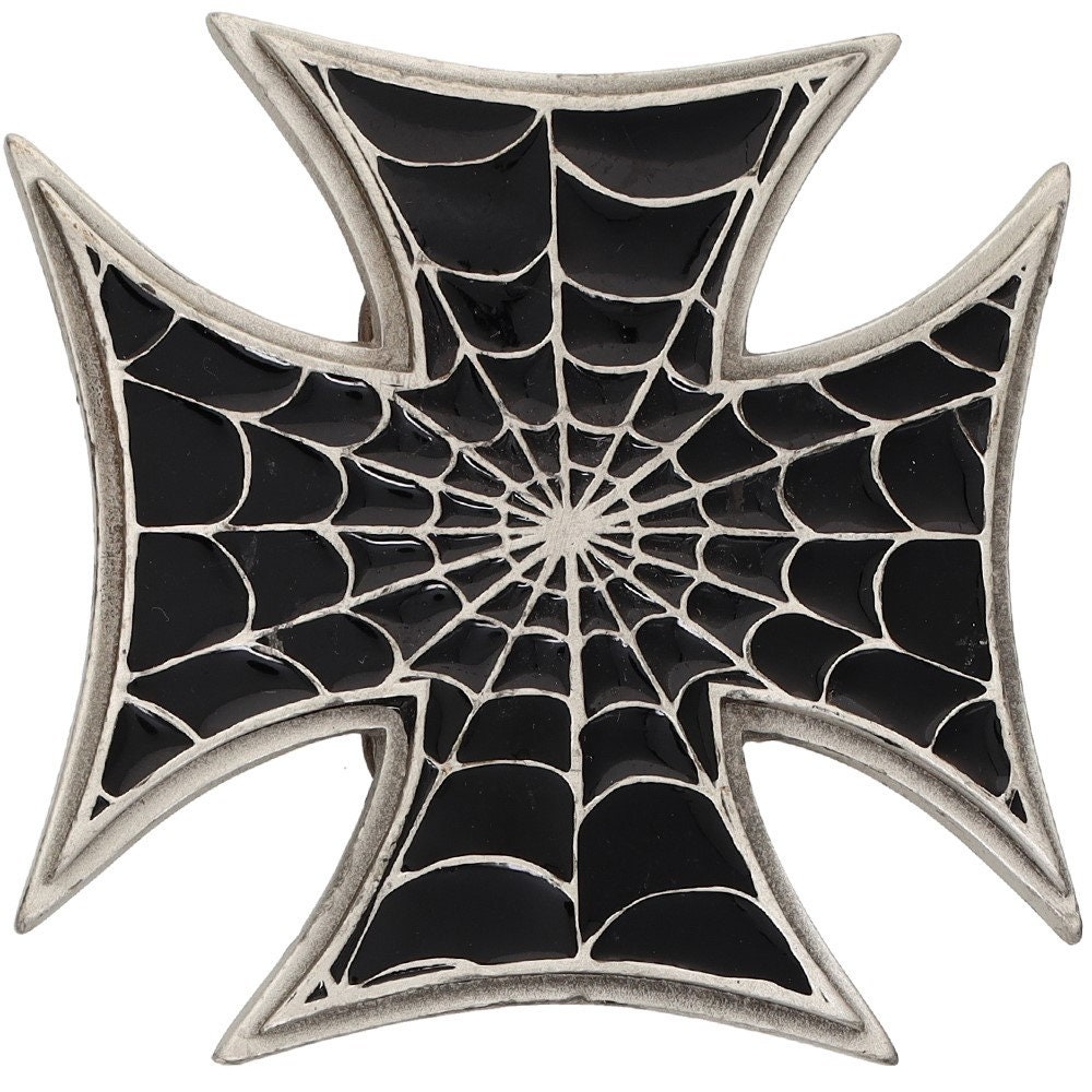 New Spiderweb Iron Cross Spider Halloween Gothic Goth Spooky