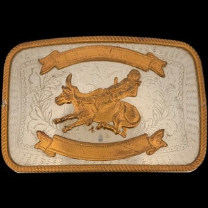 N Silver Handmade Bull Rider Riding Pro Rodeo Western Cowboy Vintage Belt Buckle Trophy Professional Steer Roping Wrestling Dogging Bronc
