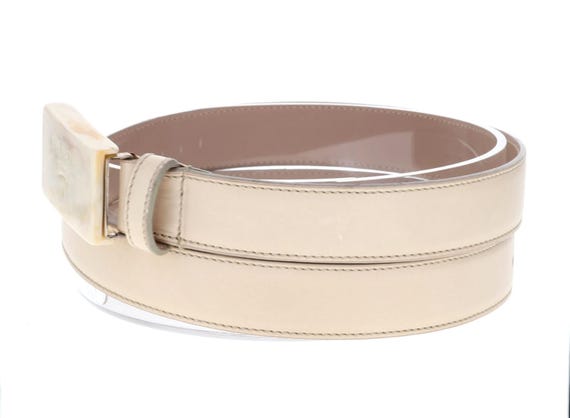 Prada Milano Marbled Rectangular Logo Buckle Leat… - image 5